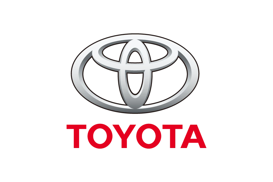 Logo da Toyota com símbolo oval prateado